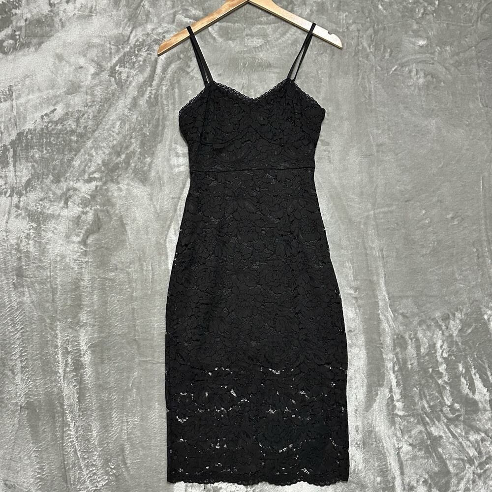 NWT Francescas Floral Lace Cocktail Dress Womens Size XS Black Whimsigoth Fairy‎